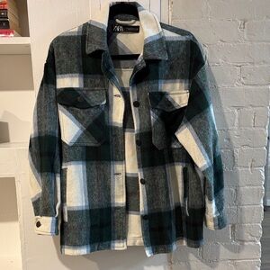 Zara Flannel Shirt Jacket